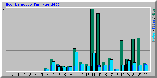 Hourly usage for May 2025