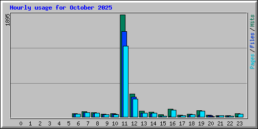 Hourly usage for October 2025