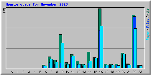 Hourly usage for November 2025
